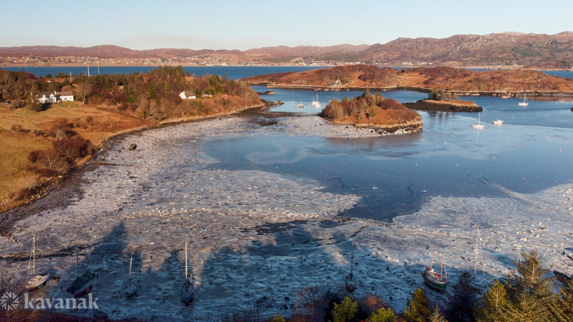 Badachro in Winter, Ice - no snow