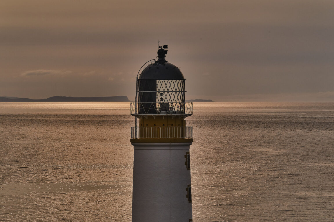Sunset at Rua Rheidh Lighthouse, melvaig, scotland