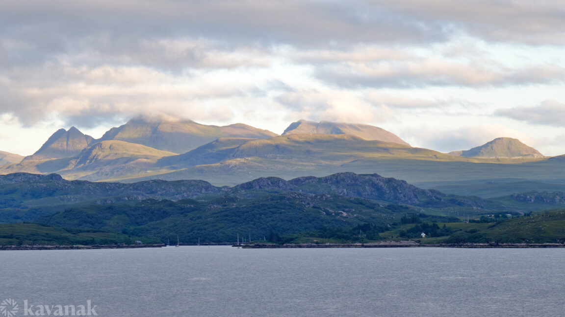 Sheildaig Bay, with the beautiful Torridon Mountains