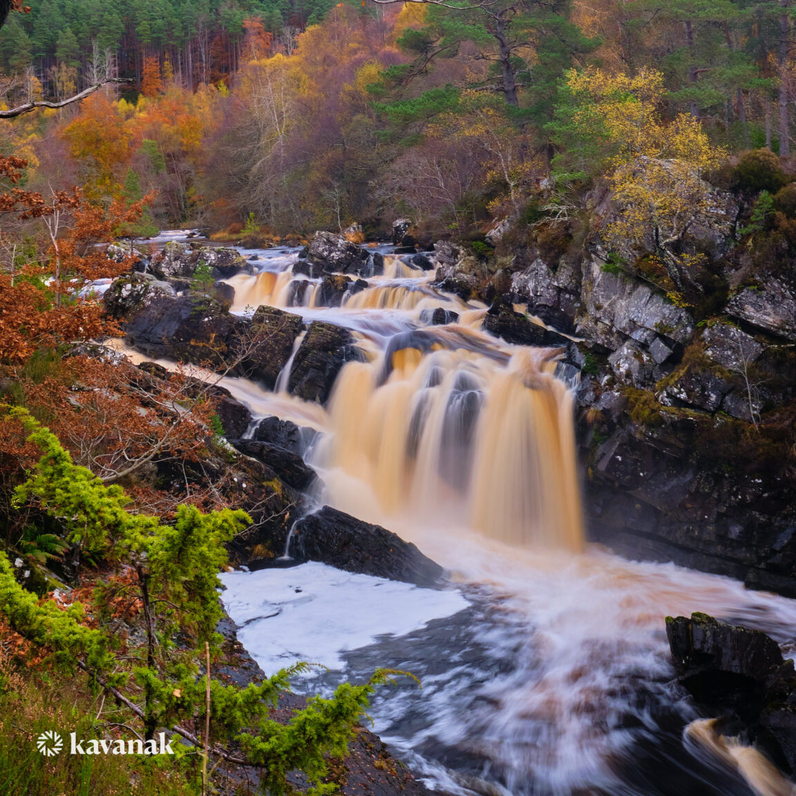 Rogie Falls, Scotland,